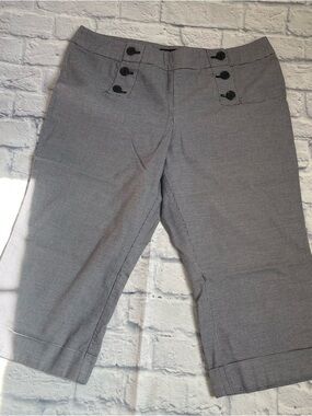 New York & Company Microcheck Cropped Pants